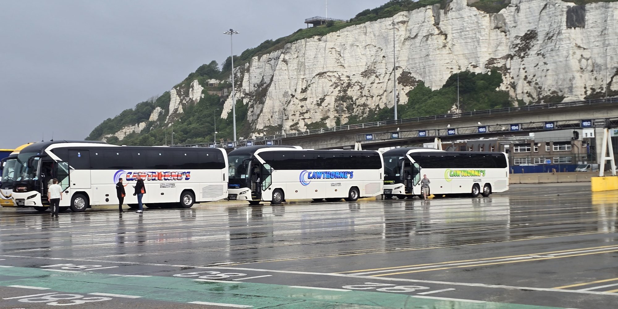 Gold Crest Holidays coaches at the White Cliffs of Dover